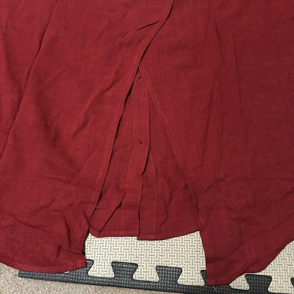 Hayden Long Sleeve Button up Cotton / Linen Shirt split opening back & pocket XL - Picture 3 of 4